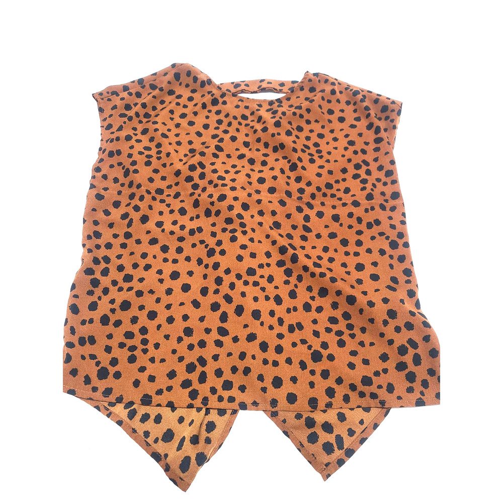 Shein leopard print sleeveless blouse women's XL